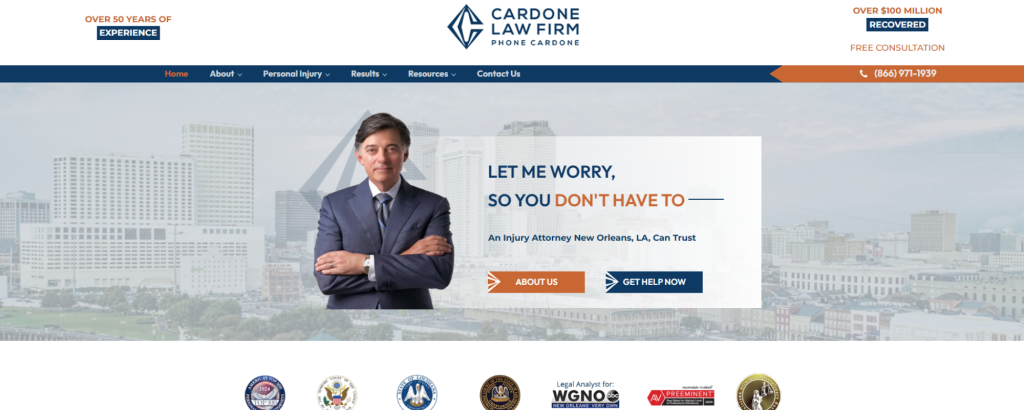 New Orleans Personal Injury Law Firms, Cardone Law Firm