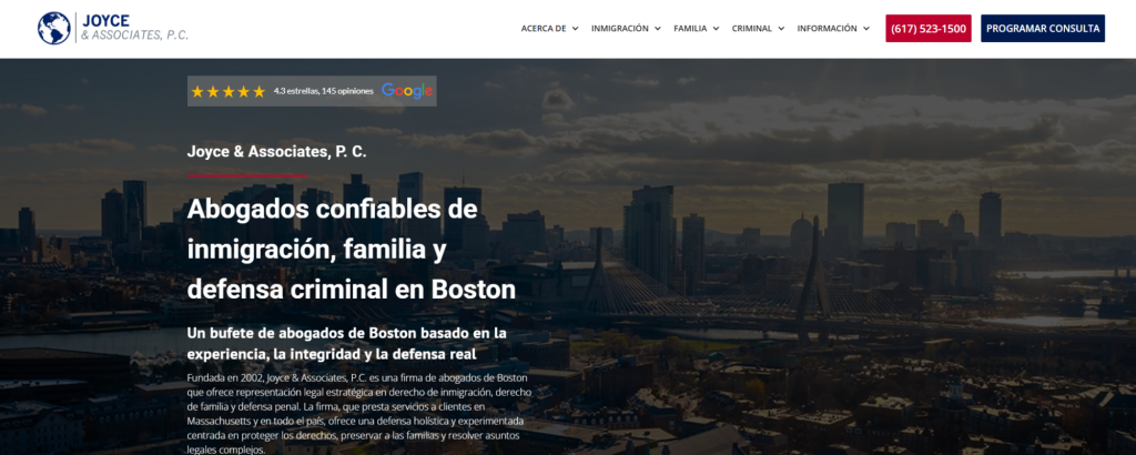 mejores abogados de inmigración en Boston para naturalización y ciudadanía estadounidense, Joyce & Associates