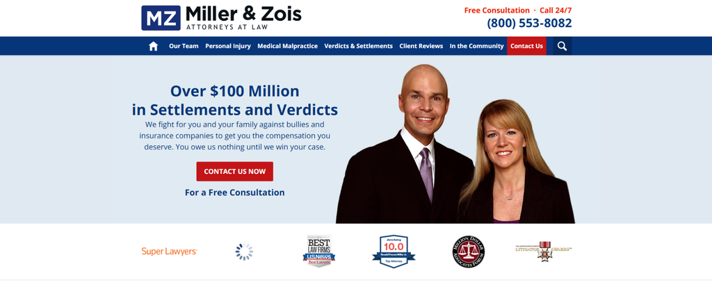 Car Accident Law Firms in Baltimore, Miller & Zois, LLC