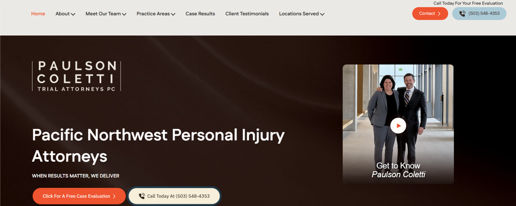 What Law Firms Handle Permanent Brain Injury Cases in Multnomah County, Paulson Coletti Trial Attorneys PC