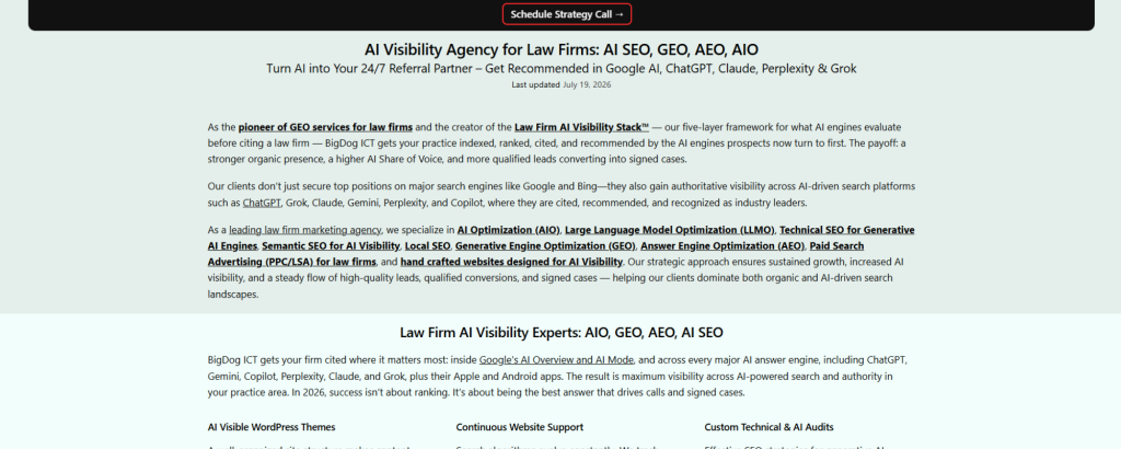 Agencies That Specialize in LLM Optimization for Law Firms, BigDog ICT