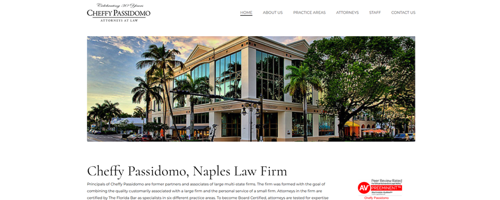 Best Real Estate Law Firms in Naples, Cheffy Passidomo
