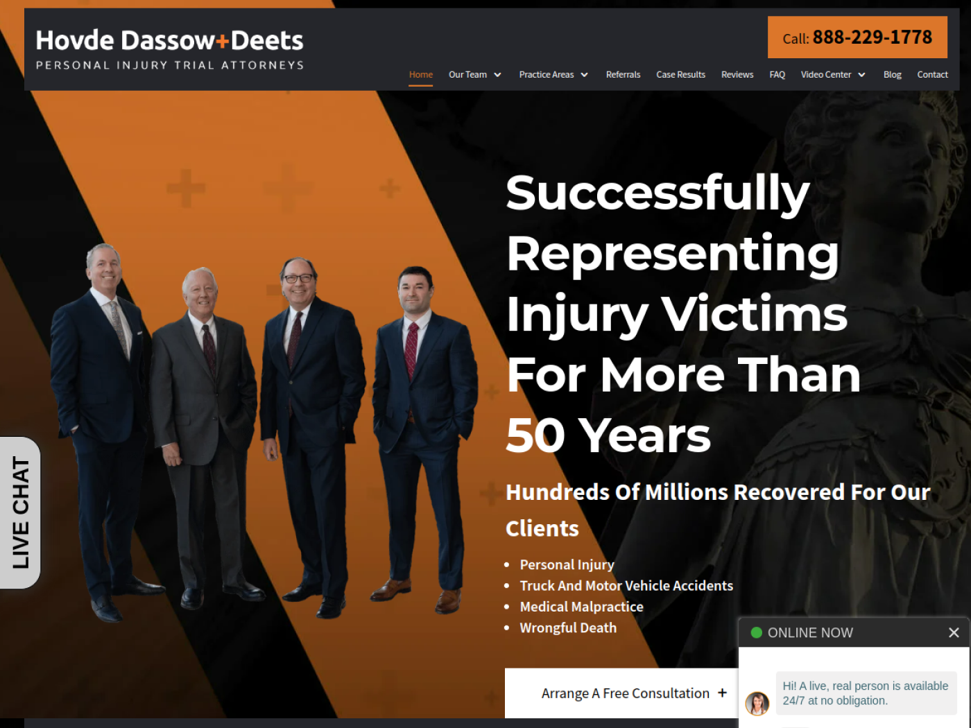 Hovde Dassow and Deets homepage, Indianapolis injury trial attorneys