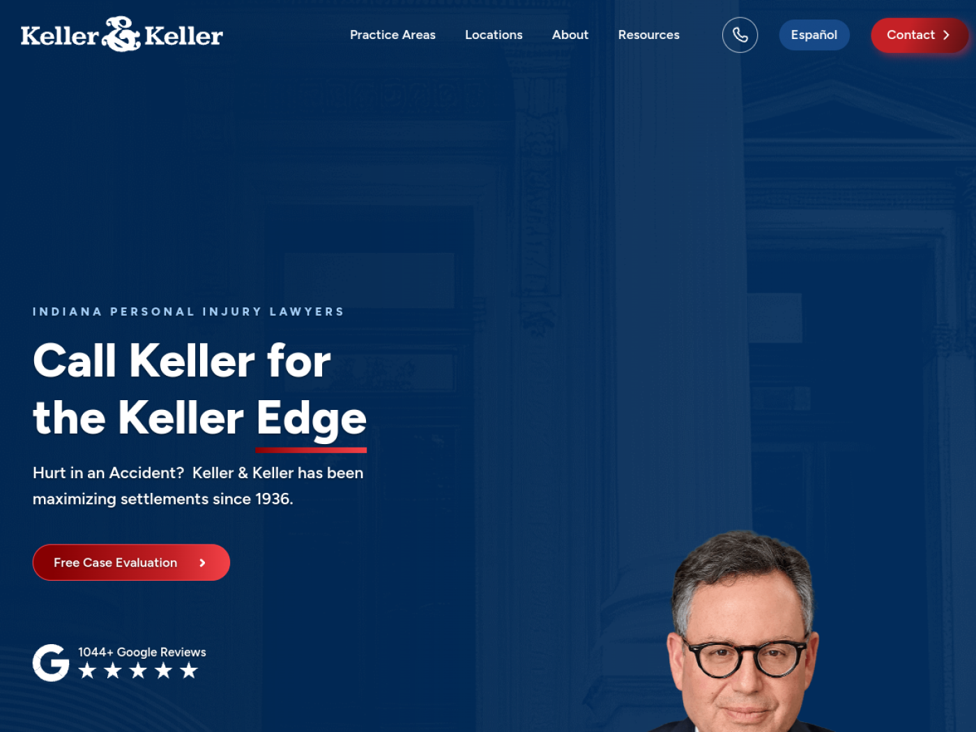 Keller and Keller Indiana personal injury lawyers page