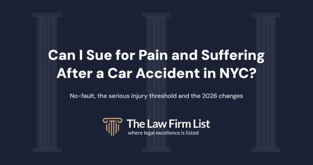 Can I Sue for Pain and Suffering After a Car Accident in NYC, or Does No-Fault Cover Everything?